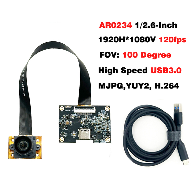 AR0234 2MP 120fps 1080P Camera Module Machine Vision Industrial Camera MIPI Global Shutter High Speed Type-C for Drone Cameras