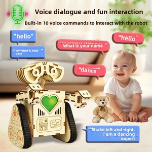 Robot de Madera con <span class=keywords><strong>Inteligencia</strong></span> <span class=keywords><strong>Artificial</strong></span>, Kits de Manualidades y Materiales para Educación Introduuctoria, Tecnología Innovadora de Alta Dificultad, DIY - Product Image 2