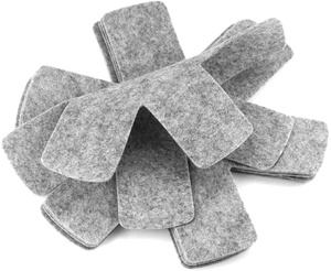 18 Gói 3 Kích Cỡ Khác Nhau Xám Cảm Thấy Chậu Và Chảo Đồ Nấu Nướng Divider Bảo Vệ Miếng Đệm - Product Image 3