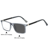 Lunettes photochromiques carrées TR90 pour hommes, lunettes anti-lumière bleue, montures de lunettes, lunettes de soleil de haute qualité, lunettes pour hommes