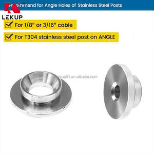 ชุดป้องกัน<span class=keywords><strong>สาย</strong></span>เคเบิลสำหรับราวบันได ทำจากสแตนเลส T316 มุม 30 องศา สำหรับเสาเหล็กมุม ขนาด 1/8" <span class=keywords><strong>5</strong></span>/32" 3/16"  สำหรับ<span class=keywords><strong>สาย</strong></span>เคเบิลเท่านั้น - Product Image 2