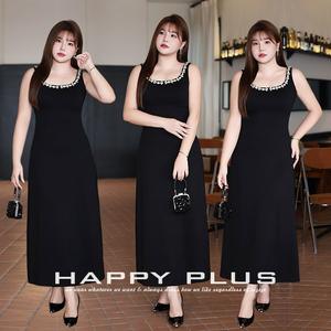 Vestido de Noche Tipo Tubo con Cuello en U, Vestido Negro con Pedrería, Cintura Natural, Color Sólido Simple, para Mujer N9066 - Product Image 3