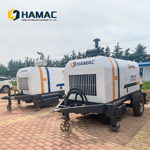 Portable Diesel Engine Trailer Concrete Pump 30m/h Heavy Duty Bearing Remote System for Building Engineering - Product Image 2