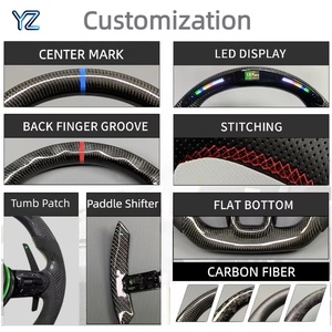 Volant de course personnalisé YZ en cuir et fibre de carbone pour Dodge Charger <span class=keywords><strong>Challenger</strong></span> Hellcat Charger <span class=keywords><strong>Challenger</strong></span> SRT10 <span class=keywords><strong>RT</strong></span> - Product Image 6