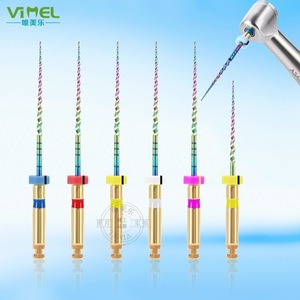 Vimel Dental Nickel Titanium Root Canal Files 21Mm 25Mm Rainbow Heat Activated <b>Reamers</b> For Oral Cleaning And Root Canal - Product Image 1