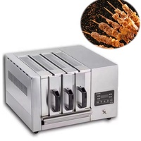 Machine à brochettes rotatives automatique pour barbecue, kebab, satay, brochettes, rôtisserie, grillades, de haute qualité
