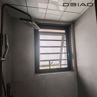 Ventana Abatible Moderna de Aluminio Directo de Fábrica con Barras de Seguridad Integradas, Protección Antirrobo, Barandilla para Uso en Hoteles y Exteriores