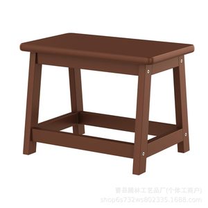 Teng Lin Wooden Bath <b>Stool</b> Brown <b>Foldable</b> Bathroom <b>Step</b> <b>Stool</b> For Shower And Foot Rest - Product Image 5