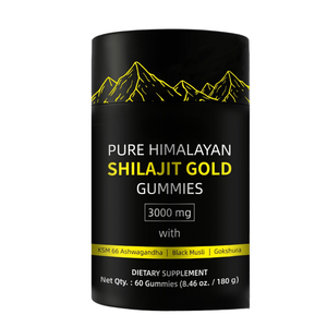 Caramelle Gommose di Shilajit Nero dell'Himalaya, Integratore Energetico per Uomini e Donne, con Ashwagandha - Product Image 1