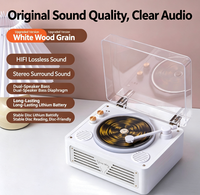Reproductor de CD Retro con Sonido Estéreo de Alta Fidelidad, Altavoz Dual con Sonido Nítido, Altavoz Bluetooth Vintage para Decoración del Hogar, Regalo