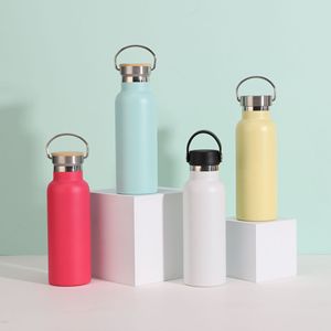 Bouteille d'eau isotherme portable en acier inoxydable à double paroi de 500 ml avec couvercles, cadeau promotionnel, bouilloire pour activités de plein air - Product Image 3