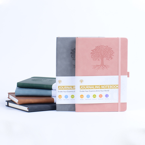 Tùy chỉnh phong cách A5 bìa cứng máy tính xách tay thân thiện với môi hàng ngày bằng văn bản Tạp Chí PU da Bìa du lịch xách tay Memo máy tính xách tay Bộ Quà Tặng - Product Image 6