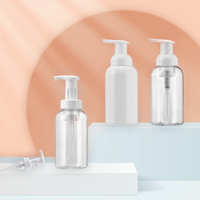 Bouteille en plastique PET transparente de 300 ml pour mousse, flacon pompe à pression pour désinfectant pour les mains et nettoyant visage, pompe à mousse pour savon liquide