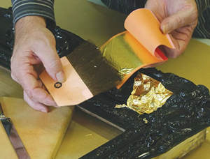 منذ 1996 الصانع أوراق الذهب الحقيقي 8X8CM 23.75K ، 23K,22K,18K ، 12K للتذهيب الأثاث إطار الأعمال الفنية والديكورات المنزلية. - Product Image 6