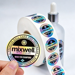 Custom Holographic Logo PET Stickers, Rainbow Laser Waterproof <strong>Labels</strong> for Product Packaging - Product Image 3