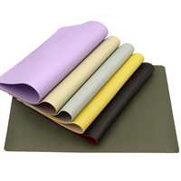 Napperon en cuir PU 43*30 cm pour la maison deux côtés différentes couleurs Table résistant à la chaleur lavable tapis de Table pour Restaurant