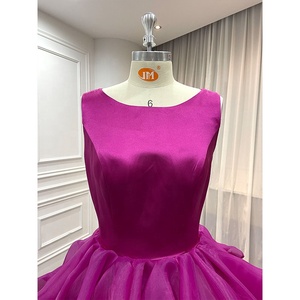 <span class=keywords><strong>Robe</strong></span> de <span class=keywords><strong>soirée</strong></span> longue à volants rose Fuchsia de haute qualité, <span class=keywords><strong>robe</strong></span> de <span class=keywords><strong>soirée</strong></span> élégante en dentelle avec nœud au dos, sans manches - Product Image 5