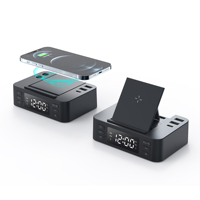 Gadgets de bureau Chargeur rapide 15W Réveil sans fil avec sortie TYPE-C USB et porte-stylo