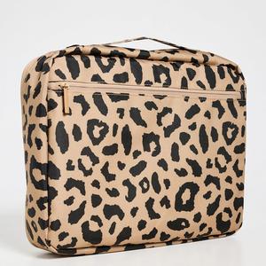 Custom Large Printed Leopard Mesh Reusable Soft Handle Large Capacity Foldable Cosmetic Bag Portable Eco-Friendly Travel - Product Image 4