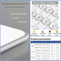 Direct usine - Plafonnier LED OEM/ODM à spectre complet, CRI 98 élevé, télécommande, montage en saillie pour chambre à coucher