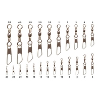 100 teile/beutel Barrel Swivel mit Sicherheit Snap Fishing Connector Angeln Snap Swivels Zubehör Haken Terminal Angel gerät
