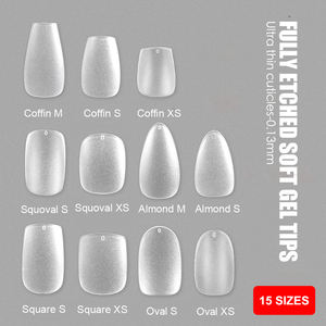 Gel consejos uñas 500 unids/caja francés acrílico redondo de Oval aguja <span class=keywords><strong>Glamour</strong></span> pegamento X Gel Kit de recarga de la cubierta completa de uñas - Product Image 4