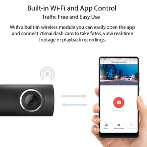 Vente en gros <span class=keywords><strong>Xiaomi</strong></span> Dashcam Midrive D06 <span class=keywords><strong>70</strong></span> <span class=keywords><strong>Mai</strong></span> Smart HD Vision nocturne 1080P sans fil voiture conduite Dashcam 1S DVR - Product Image 5