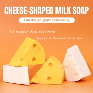 Savon artisanal en barre à marque privée, hydratant et nourrissant à <span class=keywords><strong>la</strong></span> glycérine, nettoyant doux, en forme de <span class=keywords><strong>fromage</strong></span>, au lait de chèvre - Product Image 2