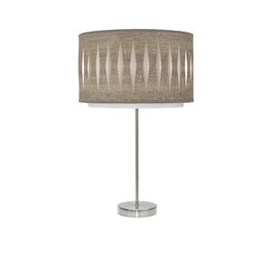 Lampe de table haute avec une ampoule 1xE27, finition nickel et bois gris, dimensions 61x30x30 cm, idéale pour l'éclairage décoratif et - Product Image 1