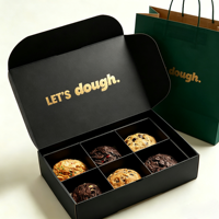 Boîtes d'emballage pour boulangerie en carton ondulé personnalisées, impression couleur intégrale, emballage alimentaire de qualité supérieure, boîte à biscuits personnalisée