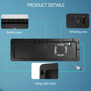 Horloge murale LED de 16 pouces avec affichage numérique minimaliste de la température, de la date et du jour de la semaine, télécommande ABS pour la décoration du <span class=keywords><strong>salon</strong></span> - Product Image 4