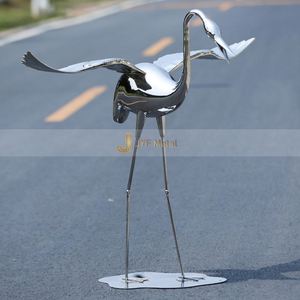 Escultura de Acero Inoxidable con Acabado Espejo EX1007, Decoración Metálica para Jardín y Paisaje, Escultura para Interiores de Lujo - Product Image 3