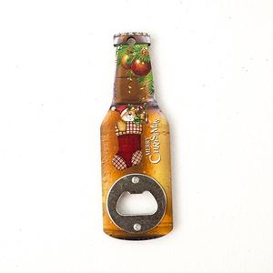 Creative Christmas Printed Cartoon Bottle Opener Unique Christmas Decoration for Refrigerator with Magnet Christmas Gift Idea - Product Image 4