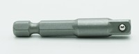Adaptor Shank Heksagonal 1/4" Ralter OEM & Soket Ekstensi Persegi (50MM Finishing Sand Blasted) untuk Obeng