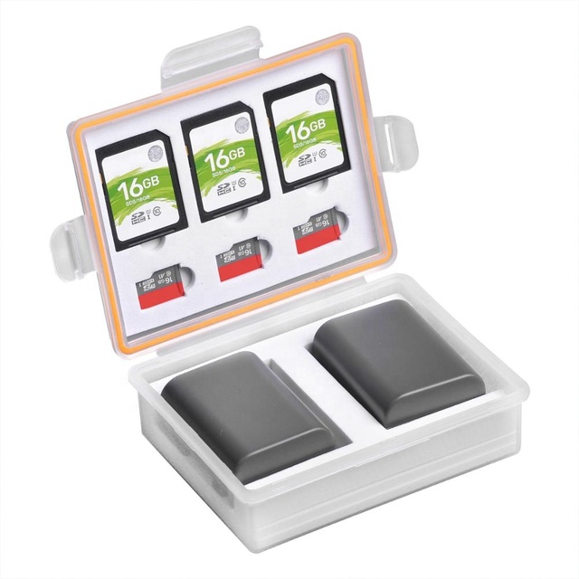 BATMAX New Multi-Use Waterproof Battery Storage Box for Fuji NP-W126 Canon NB-2L NB-10L Camera Battery +3 SD Cards + 3 TF Cards