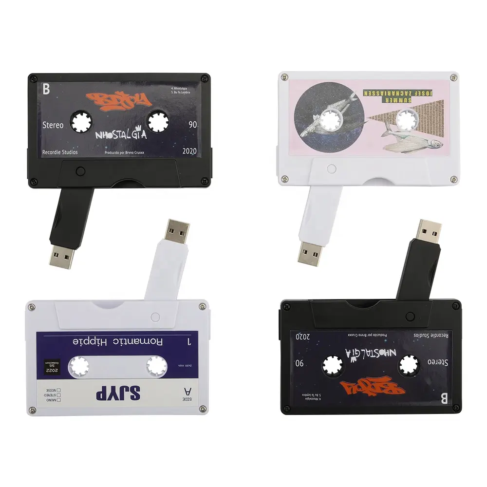 Tiện Ích Mới Tùy Chỉnh DJ Tốc Độ Cao Mix Cassette Tape Shape USB 2.0 Memory Stick Usb Flash Thumb Drive Với Logo