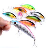 Leurre de pêche 7cm/ 8G, plongeant de 0,3m à 1,2m, flottant, type minnow, appât dur artificiel, longue portée, appât en plastique dur