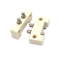 White PTFE CNC Machined Plastic Stacked Clamp Block Thread Insert Retaining Jig for Test Apparatus