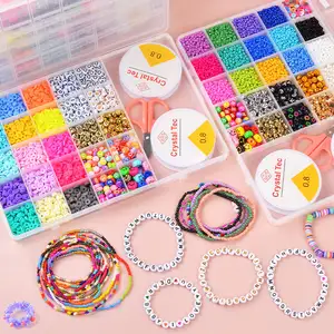 Miyuki Miyuki Seed Beads Para Jóias Fazendo Grânulos redondos Flat Polymer Clay Grânulos acrílicos coloridos