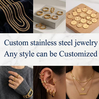 Bijoux personnalisés avec nom et logo, collier, boucles d'oreilles, bracelet, bagues en argent plaqué or, laiton, acier inoxydable, service OEM