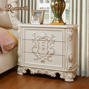 Высококачественная европейская королевская классическая роскошная мебель для спальни из массива дерева с кожаной обивкой в антикварном французском стиле, размер King Size - Product Image 4