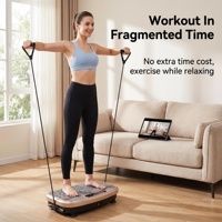 TUDEEN Machine de fitness vibrante pour la maison, entraînement cardio, perte de poids, massage corporel complet, Crazy Fit