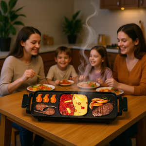 D0100XT4HDA - Barbecue coréen électrique - Plaque amovible antiadhésive - Contrôle indépendant de la température - 2800W - Product Image 2