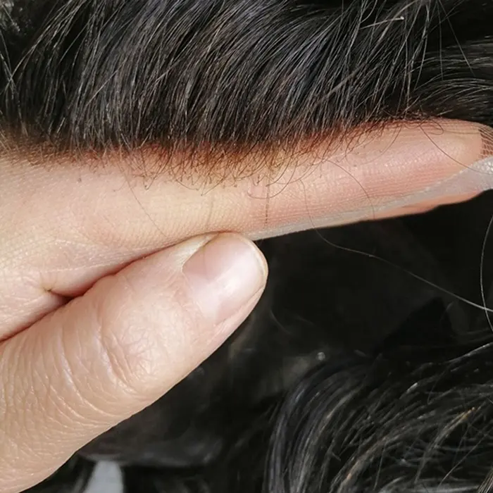 Cheap Swiss lace human hair mens toupees for black men