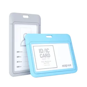 Reap Business Horizontal ID/IC Badge Holder Double-side Visible Id Card Holder Without Lanyard