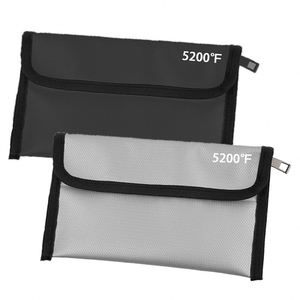 Bolsa de Almacenamiento Portátil Segura con Cierre de Cremallera, Impermeable y Resistente al Fuego, para Documentos de Viaje, para Uso en la Oficina - Product Image 1