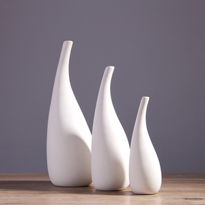 <span class=keywords><strong>Vaso</strong></span> di ceramica minimalista stile nordico <span class=keywords><strong>bianco</strong></span> smaltato cotto titolare di fiori secchi per il produttore all'ingrosso di decorazioni per la casa - Product Image 3