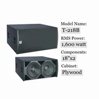 Caisson de basses de type direct avec double haut-parleur de 18 pouces