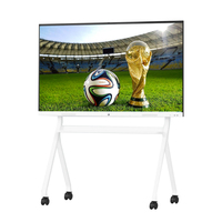 Papan Tulis Interaktif Pintar Layar Sentuh LCD LED 4K Weier 55-100 Inch dengan Sistem Operasi Android+Windows Warna Hitam untuk Rapat & Pengajaran