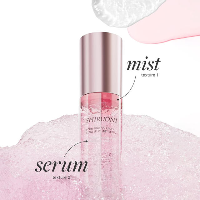 Private Label 2-In-1 Spray Lightweight Long-Lasting Pdrn Pink Collagen Glow Jelly Mist Hydrating Face Serum